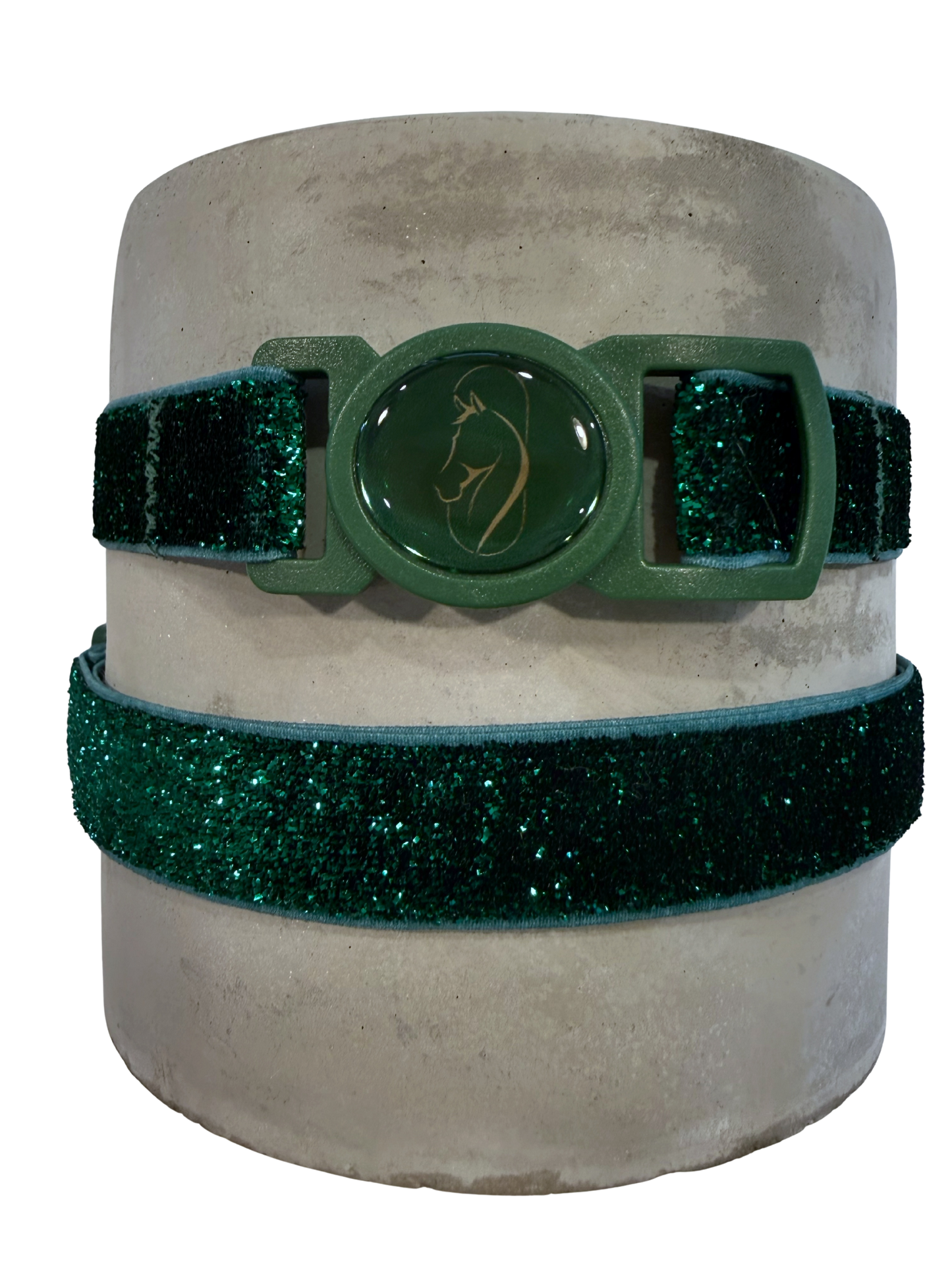 Hunter Green Glitter Showband